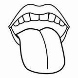 Tongue Coloring Clipart Getdrawings sketch template
