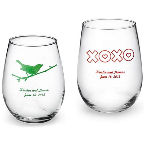 Wine Wedding Personalized Stemless Wine Glass 1182013