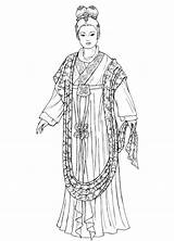Dynasty Tang Chinese Dynasties Chinawhisper Wears Skirt sketch template