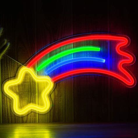 shooting star neon sign wall art wn uncle wieners wholesale