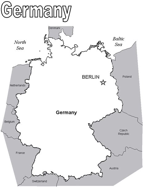 map germany coloring pages coloring book  coloring pages