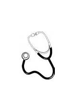 Stethoscope Stethescope Simple Red Clker Clip sketch template