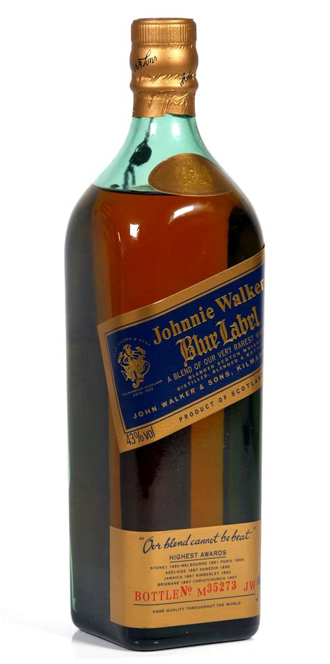 vintage johnnie walker blue sealed bottle