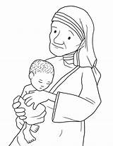 Teresa Mother Coloring Pages Calcutta Drawing St Saint Theresa Blessed Sketchite Getdrawings Kids Choose Board sketch template