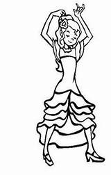 Coloring Flamenco Pages Dancer Kids Colouring Spain Dress National Dancers Costumes Drawing Hula Spanish Clothing Print Children Traditional Getdrawings Hispanic sketch template