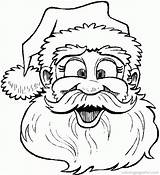 Coloring Santa Beard Face Claus Popular sketch template
