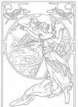 Coloring Book Pages Wicca Magick Shadows Goddess sketch template