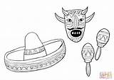 Coloring Maracas Pages Sombrero Mexican Pinata Mask Food Color Mexico Chili Getcolorings Print Getdrawings Drawing Colorings Printable Supercoloring sketch template