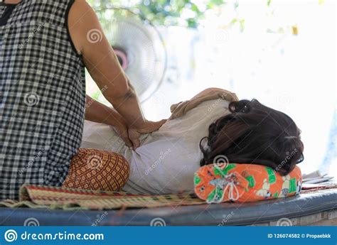 Massage Style Thai Old Culture By Hands And Foot Knead On
