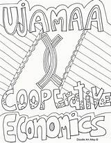Kwanzaa Ujamaa Alley Cooperative sketch template