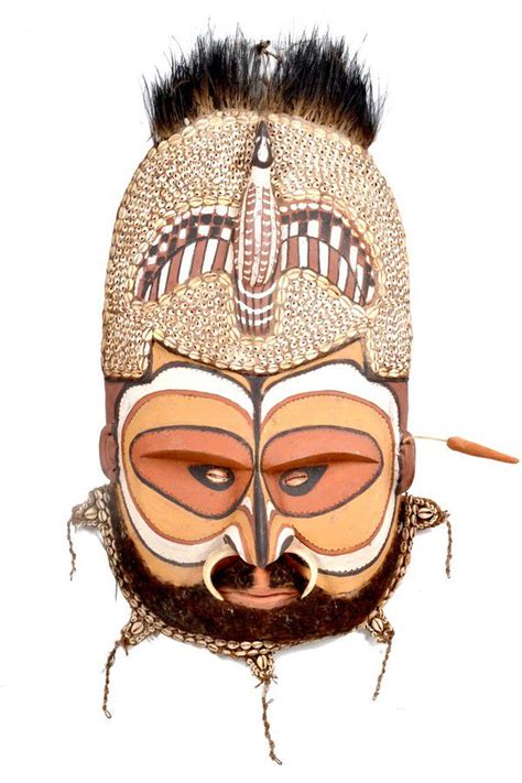 Papua New Guinea Ancestral Mask Sepik River Carved
