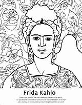 Frida Kahlo Colorir Khalo Rivera Picasso Imagui Famosas Pintores Arcimboldo Joan Miro Enseignement Artistes Nenos Documents Colorier Imagens Projetos Feuilles sketch template