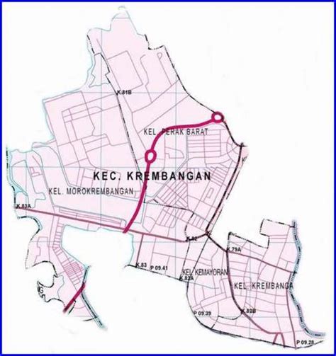 peta kecamatan krembangan surabaya utara lokanesia