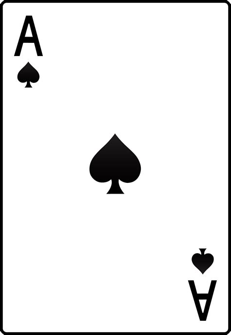 ace  spades playing card  clip art