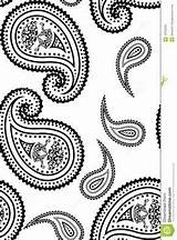 Paisley Bandana Pattern Vector Clipart Seamless Clip Coloring Detailed Print Stencil Pages Patterns Dreamstime Mandala Thumbs Illustration Drawings Colouring Clipground sketch template