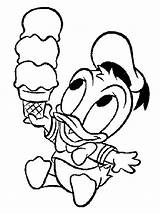 Coloring Pages Donald Baby Duck Ice Cream Mouse Mickey Disney Printable Color Getcolorings Minnie Popular sketch template