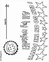 Coloring Potty Chart Lil Fingers sketch template