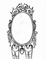 Spiegel Gothic Mirrors Filigree Standspiegel sketch template