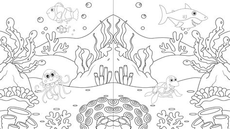 aquatic animals coloring pages etsy