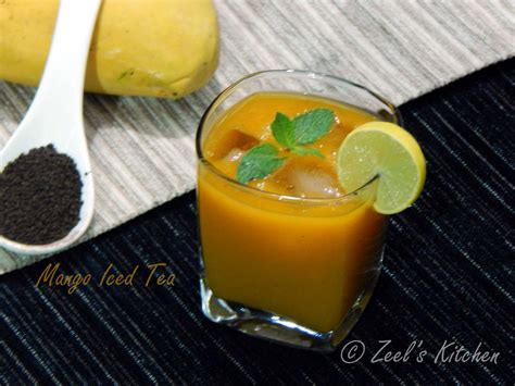 mango iced tea recipe summer special zeels kitchen