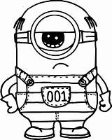 Minion Coloring Despicable Pages Minions Printable Wecoloringpage sketch template