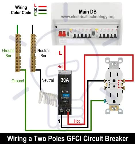 wire  gfci breaker diagram