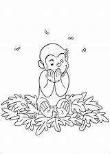 George Curious Coloring Pages Fall Leaves Kids sketch template