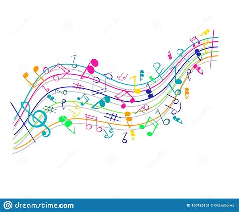 Abstract Background With Musical Notes Stock Illustration