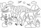 Coloring Giganotosaurus Pages Printable Tyrannosaurus Categories Jurassic sketch template