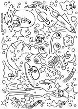 Space Coloring Pages Print sketch template