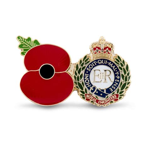 poppy shop regimental poppy badge royal engineers