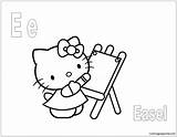 Hello Kitty Pages Coloring Easel Letter Print sketch template
