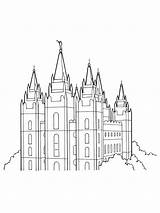 Coloring Mormon Temples Bautismo Bountiful Sketch Freebie Coloringhome Clipground sketch template