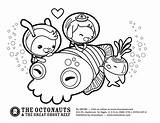 Octonauts Octonautas Coloring Colorear Dibujos Gup Recortar Kratt Aventuras Pegar Amigazazo Cuttlefish sketch template