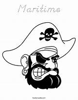 Pirate Coloring Captain Pirates Maritime Twistynoodle Head Print Noodle Marks Spot Mascots Cursive Twisty Built California Usa Treasure Favorites Login sketch template