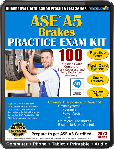 ase  brakes practice test kit