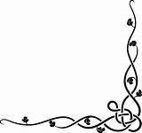 Filigree Border Clip Clipart Corner sketch template