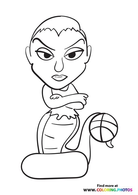 white mamba goon squad space jam   legacy coloring pages  kids