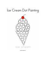 Dot Ice Cream Coloring Painting Change Template sketch template