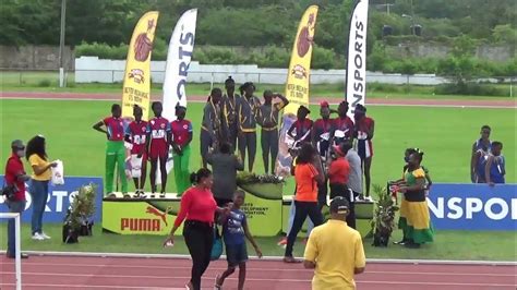 greater portmore primary won girls open 4x200m relays insports primary