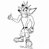 Bandicoot Lineart sketch template