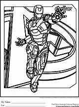 Avengers Coloring Pages Iron Man Kids Drawing Bay Tampa Color Colouring Ironman Cartoon Print Great Lightning Ginormasource Comics Stark Tony sketch template