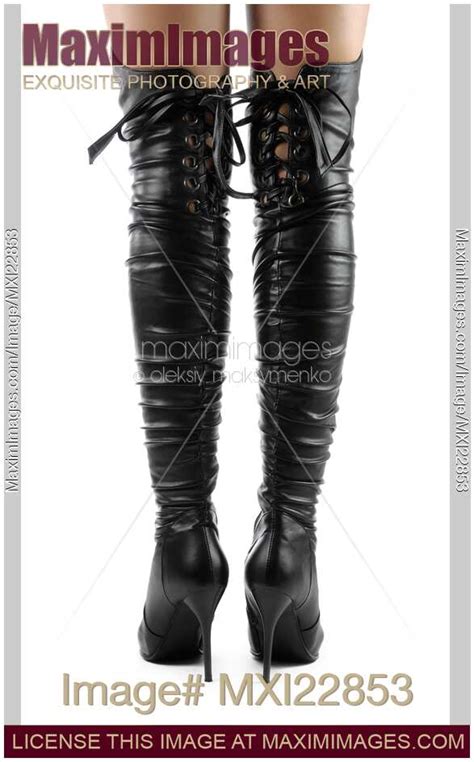 Photo Of Black Sexy Thigh High Stiletto Boots Stock Image Mxi22853