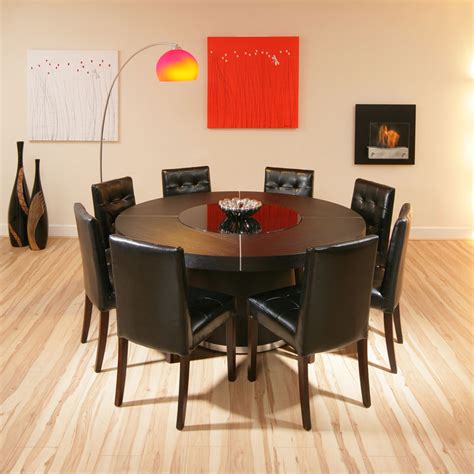 large  black oak dining set tabletables   leather chairs