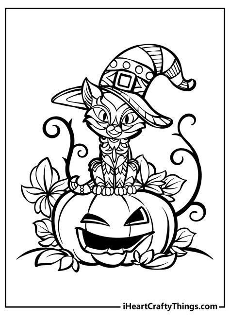 advanced halloween coloring pages  print