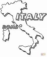 Italy Map Coloring Pages Printable Kids Rome Flag Pasta Julius Caesar Italian Color Sheets Outline Supercoloring Capital Italia Italie Maps sketch template