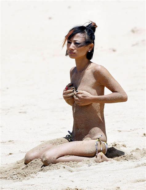 Bai Ling Topless In On The Beach In Hawaii 2 Celebrity