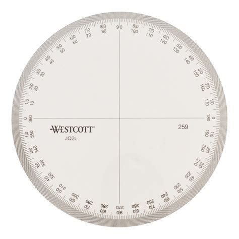 westcott  circular protractor  degree