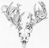 Hitrecord Skulls sketch template