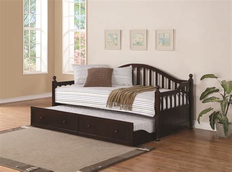 coaster daybeds  coaster traditionally styled wood daybed  trundle  city furniture